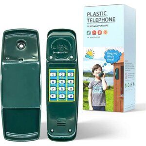 Toy Phone for Kids Swing Set Phone Pretend Phones and Learning Education (Green)